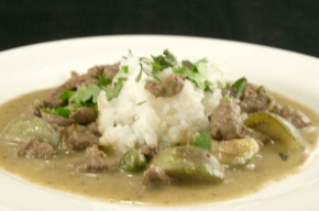 hoofdgerecht - Groene Thaise curry met rundvlees