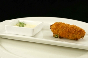 voorgerecht - Aspergekroketje met kappertjesmayonaise