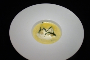 soepje - Paprikasoepje met gerookte heilbot