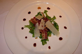 voorgerecht - Lauwwarme rucola salade