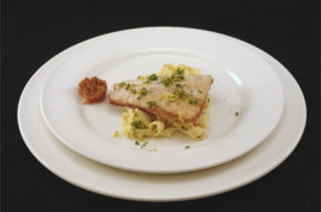 tussengerecht - Zeebaars met gremolata en tagliatelle