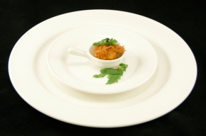 amuse - Tartaar van grote garnaal in kataifideeg