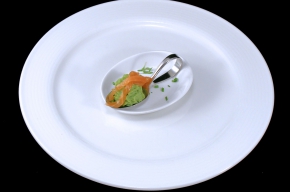 amuse - Broccolimousse met gerookte zalm