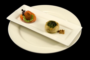 amuse - Krokant slakje en slakje in paddenstoel