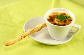 soep - Preisoep met Sinaasappel en Soepstengel