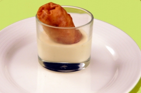 amuse - Loempia van grote garnaal, gember en kokos