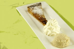 nagerecht - Citroen-amandeltaart met citroen-kardemomijs