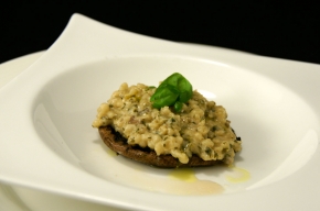 voorgerecht - Portobello's met parelgort en ingemaakte citroen